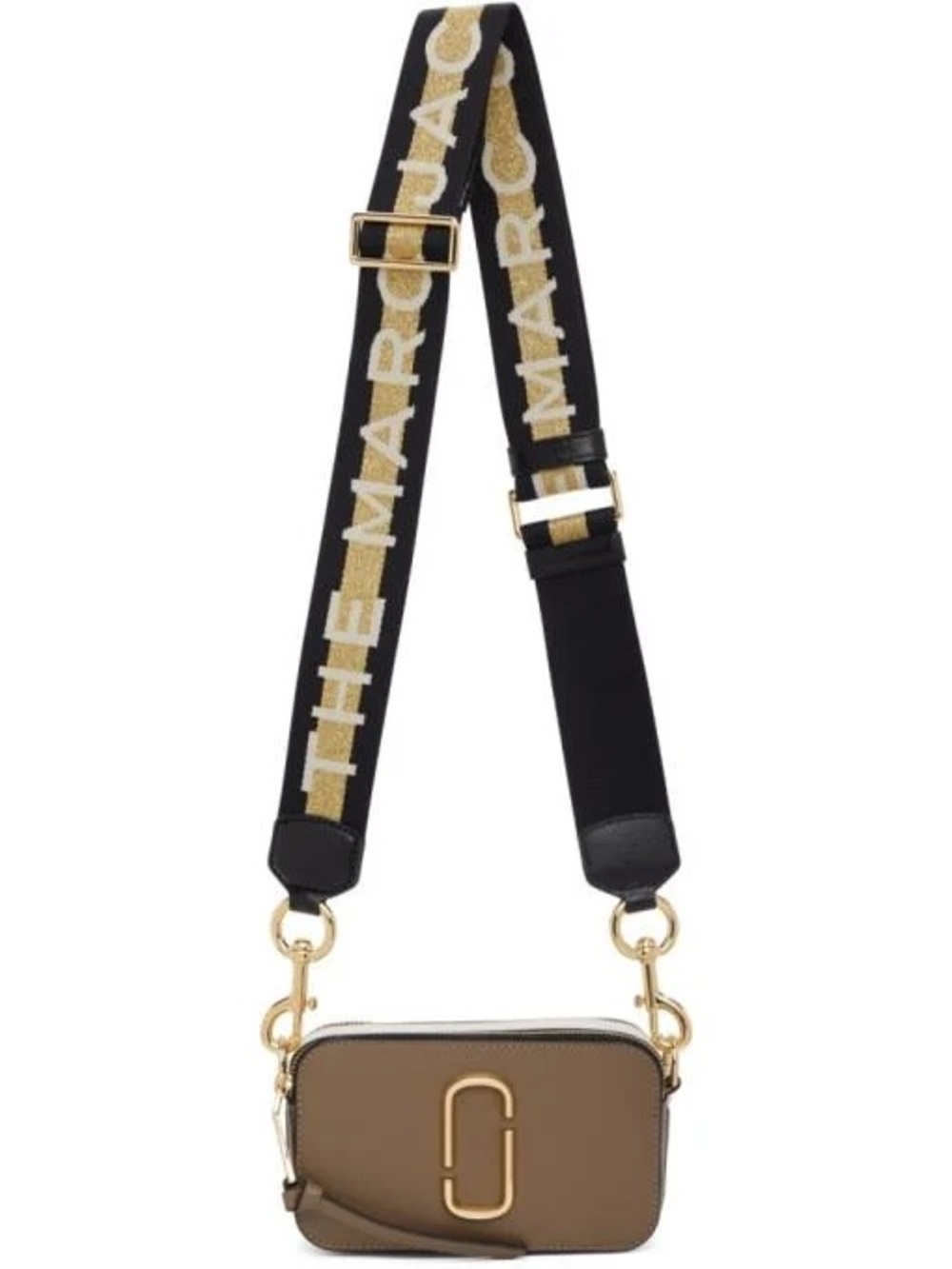 Marc Jacobs snapshot Tan and White Crossbody Bag